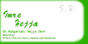 imre hejja business card